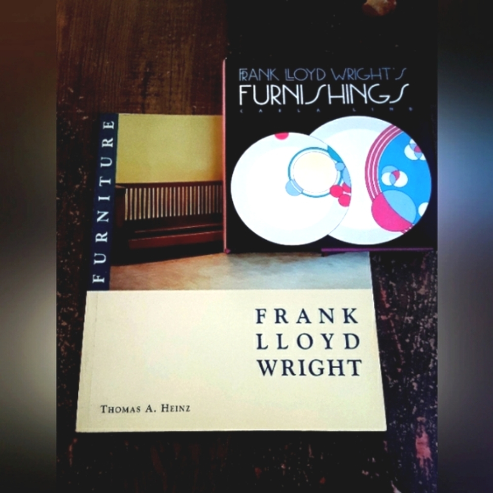 2 Books of Frank Lloyd Wright Furniture & Furnishings
